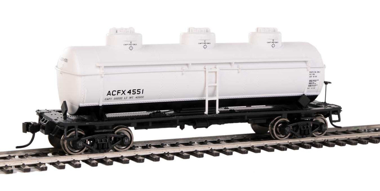 Walthers 910-1130 HO ACFX Ready to Run 36' 3-Dome Tank Car #4551