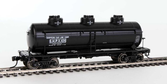 Walthers 910-1137 HO SHPX Ready to Run 36' 3-Dome Tank Car #105