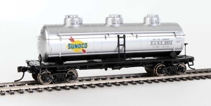 Walthers 910-1140 HO Sunoco Ready to Run 36' 3-Dome Tank Car #2603