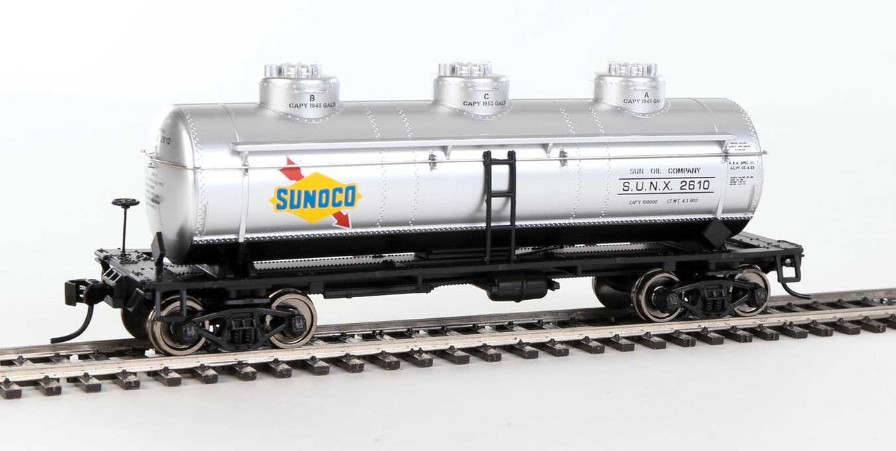 Walthers 910-1142 HO Sunoco Ready to Run 36' 3-Dome Tank Car #2610
