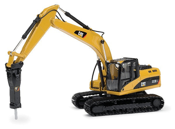 Norscot 55282 1:50 Caterpillar 323D L Assembled Hydraulic Excavator with H120E