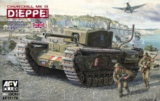 AFV Club AF35176 1:35 British Churchill Mk III Dieppe Military Tank Model Kit