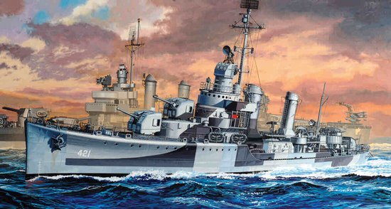 Dragon 1032 1:350 U.S.S. Benson DD-421 1945 Destroyer Ship Plastic Model Kit