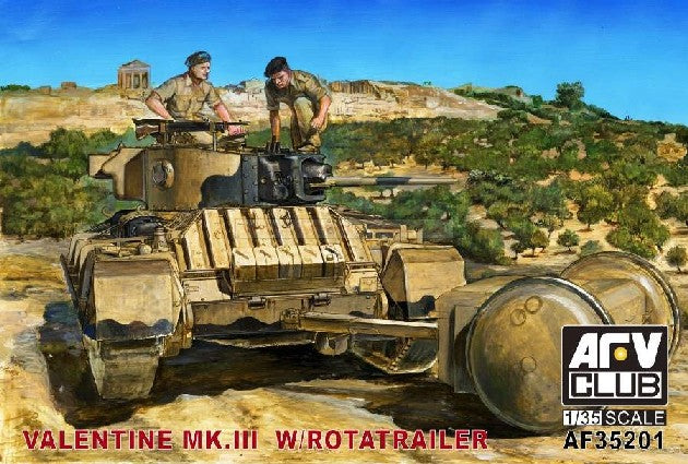 AFV Club AF35201 1:35 British Mk III Valentinew/Rotatrailer Military Tank Kit