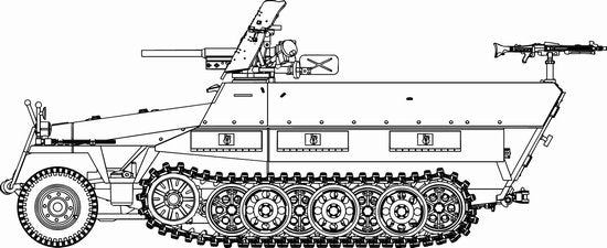 Dragon 7280 1:72 Sd.Kfz.251/10 Ausf.D Half Truck w/3.7cm PaK Vehicle Kit