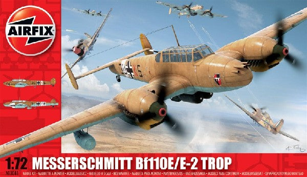 Airfix Products A03081 1:72 Messerschmitt Bf 110E/E-2 Trop Military Plane Kit