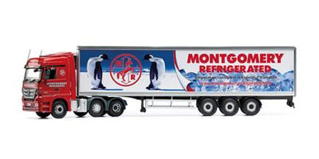 Corgi CC13826 1:50 Mercedes Actros Fridge Trailer Montgomery Transport