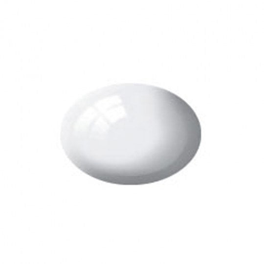 Revell 36104 RAL 9010 White Glossy Aqua Color Acrylic Paint - 18 ml. Can