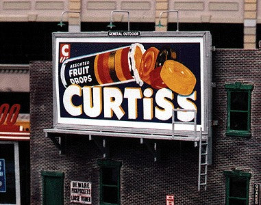 Blair Line 2435 HO Wall Laser-Cut Billboard Kit w/4 Different Signs