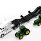 Ertl 35456 1:64 John Deere Semi Hauler Semi-Truck W/White Hauling Two Tractors