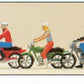 Preiser 10126 HO Young Motorbike Riders Figures (Set of 3)