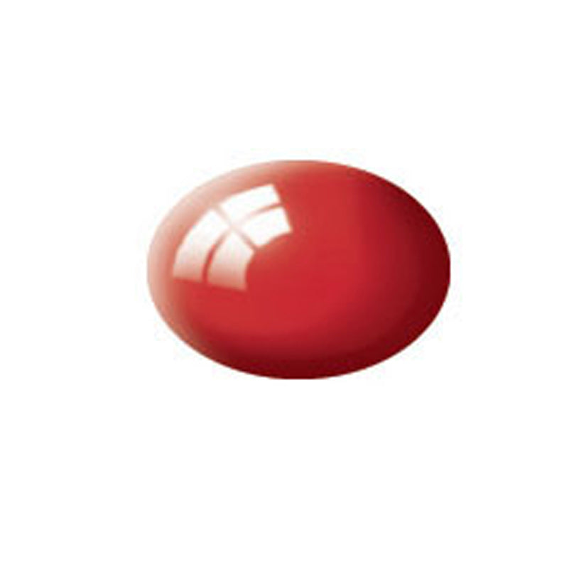 Revell 36131 Fire Red Gloss Aqua Color Acrylic Paint - 18 ml. Can