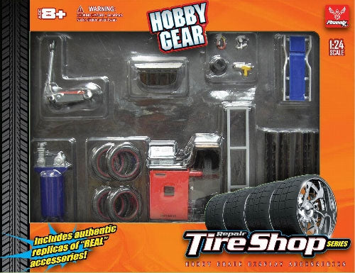 Hobby Gear 18422 1:24 Repair Tire Shop Set