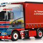 WSI 07-1004 1:50 Die Cast Vögel DAF XF 95 Super Space Cab w/Curtainside Trailer
