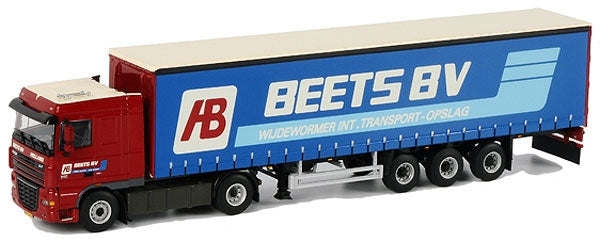 WSI 9904 1:50 Diecast Beets DAF XF 105 Space Cab w/3-Axle Curtainside Trailer