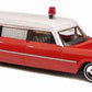 Busch 42908 HO 1:87 Scale Red & White Cadillac Wagon Ambulance