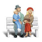 Woodland Scenics A2535 G Scenic Accents The Sitting Seymores Figures (Set of 2)