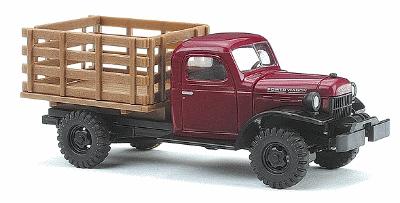 Busch 44001 HO Scale Maroon Dodge Power Farm Truck