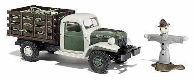 Busch 44006 1:87 Scale Dodge Power Wagon Landwirt w/ Scarecrow
