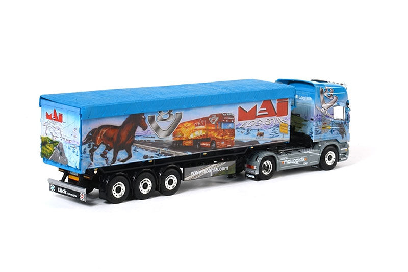 WSI 01-1223 1:50 Die Cast Mai Logistik Scania R Topline w/Volume Tipper Trailer