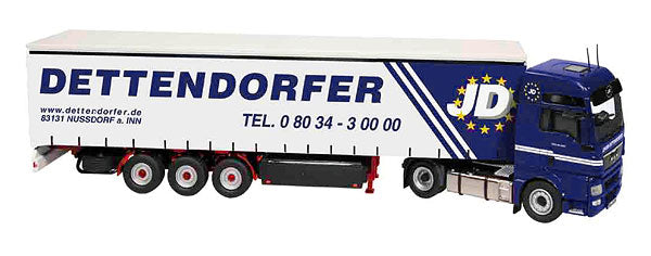 NZG 848-05 1:50 JD Dettendorfer MAN TGX with Curtainside Semi Trailer