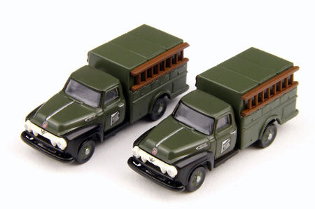 Classic Metal Works 50291 N Mini Metals Western Union Ford F-350 Utility Trucks
