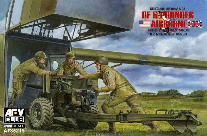 AFV Club AF35219 1:35 British QF Mk 4 6-Pdr Anti-Tank Gun & Carriage Artillery