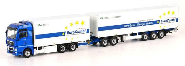 WSI 04-1076 1:50 Blue & White MAN TGX XXL EuroCombi