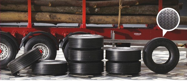 Italeri 3890 1:24 Rubber Trailer Tires (8) Kit