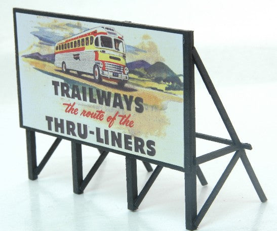 JL Innovative Design 976 HO 1950s Bus Custom Billboard Sign