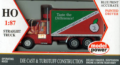 Model Power 32105 1:87 18’ Refrigerated Truck Washington Apples