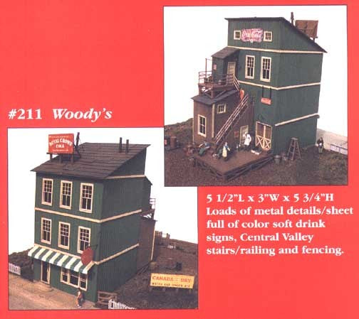JL Innovative Design 211 HO Woodys Tavern 3-Story Wooden Building Kit