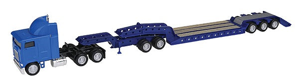 Herpa 6376 1:87 Die Cast Blue Flatbed Tractor Trailer