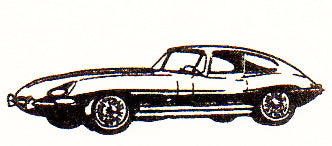 EKO 2098 HO Scale Gray Vintage Jaguar E Type Coupe E