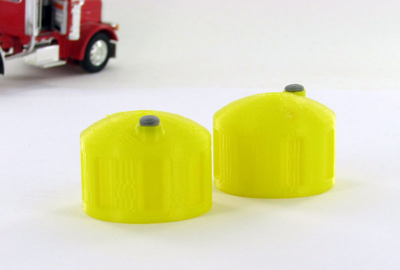 3D to 50-325-Y O Scale Yellow Bulk Fluid Tank ABS Plastic (Pack of 2)