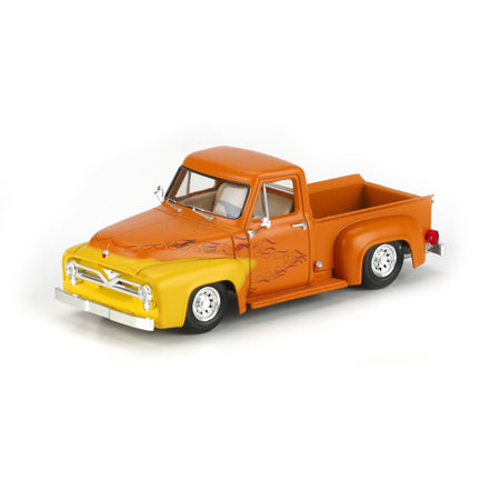 Athearn 90251 1:50 Diecast 1955 Ford F-100 Pickup Truck in Orange/Flame EX/Box