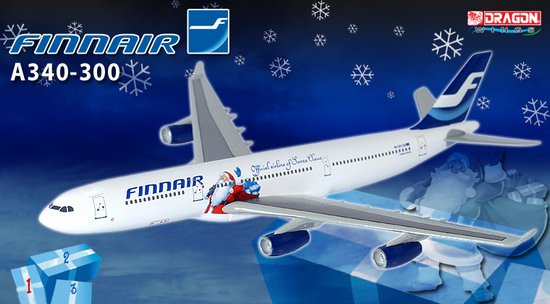 Dragon 55995 1:400 Finnair Stanta A340-300 OH-LQA Model Plane