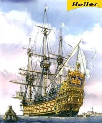 Heller 80899 1:100 LeSoleil Royal Sailing Ship Plastic Model Kit