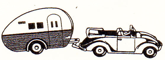 EKO 2061 HO Car with Camping Trailer