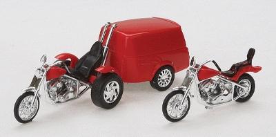 Busch 1152 1:87 Trike w/Trailer & Motorcycle