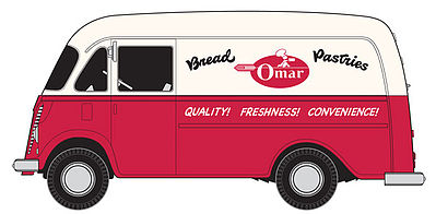 Classic Metal Works 30404 HO Mini Metals Omar Bread IH Metro Delivery Truck