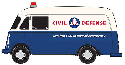 Classic Metal Works 30405 HO Scale MiniMetals Civil Defense Metro Delivery Van