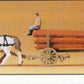 Preiser 79477 N Long Wood Cart Horse-Drawn Wagon with Figures