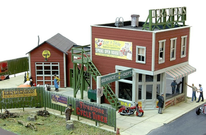 JL Innovative Design 621 HO Grahams Motorcycle Emporium Wooden Kit