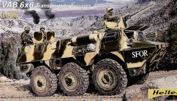 Heller 81141 1:35 VAB 6x6 Troop Transporter Military Vehicle Model Kit