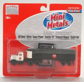 Classic Metal Works 31141 HO Mini Metals US Steel Super Power Tractor/Trailer