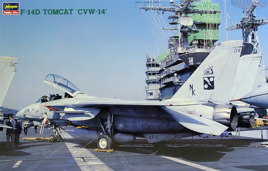 Hasegawa 07212 1:48 Grumman F-14D Tomcat CVW-14 Aircraft Plastic Model Kit