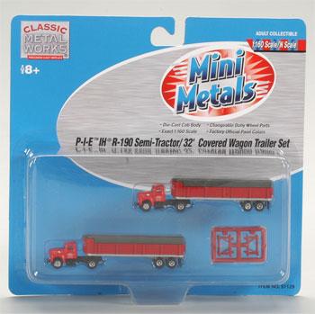 Classic Metal Works 51129 N Mini Metals P-I-E Semi-Tractor/Trailer (Pack of 2)