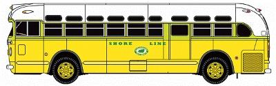 Classic Metal Works 52302 N Mini Metals NCL/Shore Lines GMC TD-3610 Transit Bus
