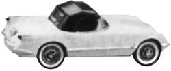 Alloy Forms 2025 HO Scale 1953 Chevrolet Corvette Unpainted Metal Kit